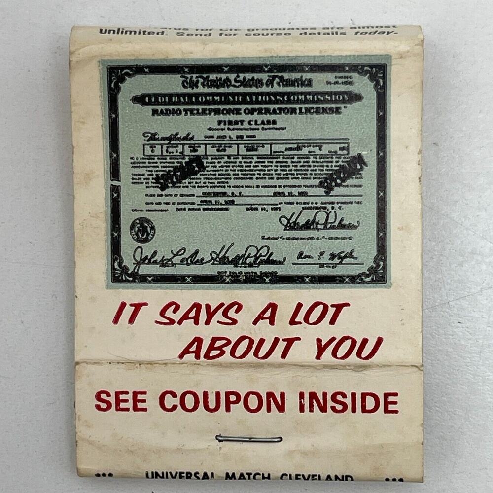 Vintage Matchbook CoverIt Says A Lot About You Novelty Match Book Unstruck